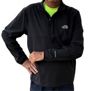 The North Face pullover windbreaker 1/4 zip stand collar hidden chest pocket